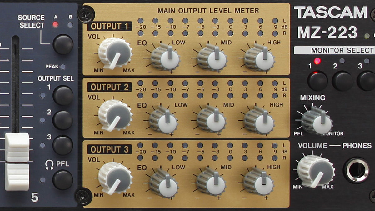 MZ-223 | 5 チャンネルマルチゾーンオーディオミキサー | TASCAM(日本)