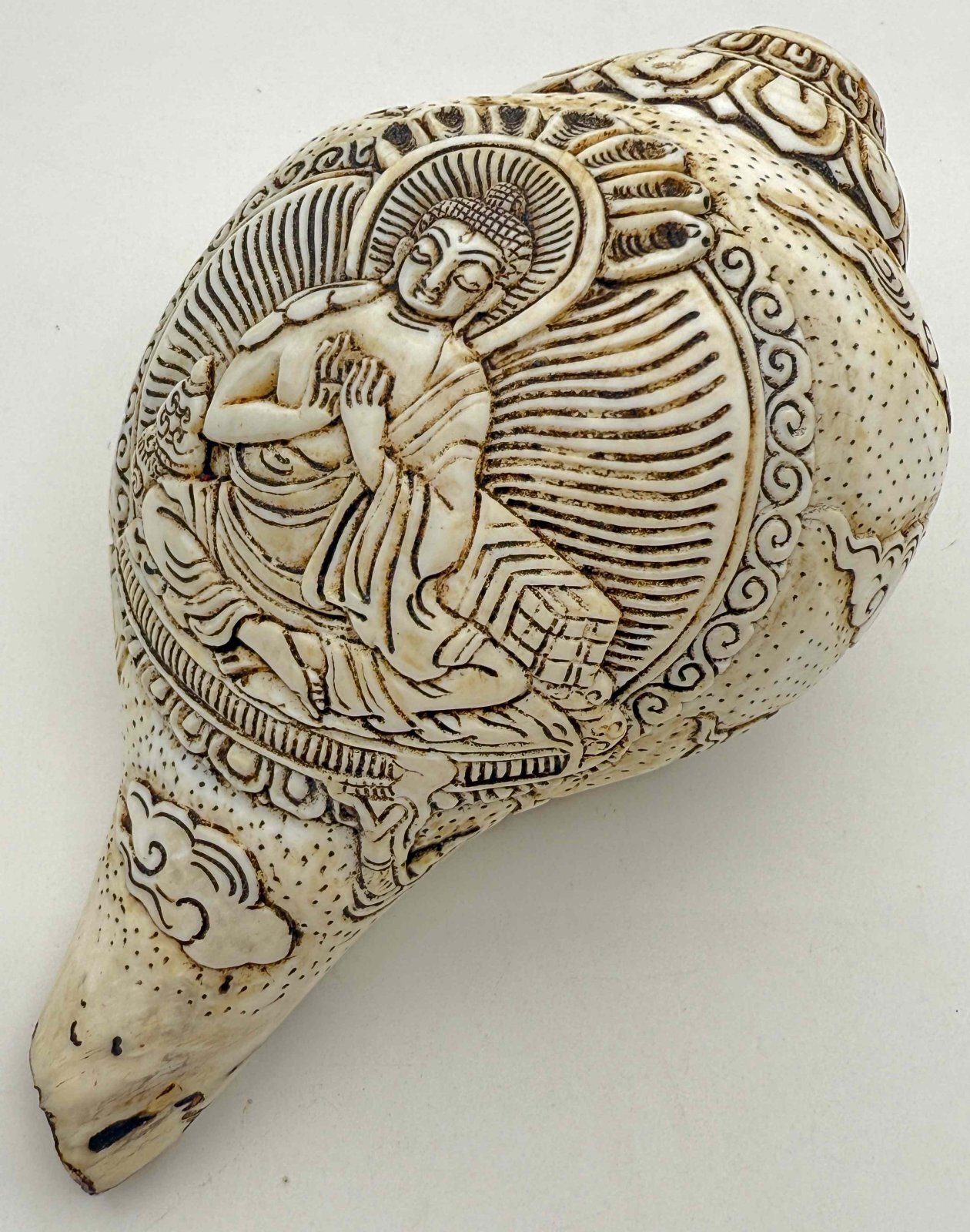 密教法具 法螺貝（シャンカ）・ナーガールジュナ（龍樹)