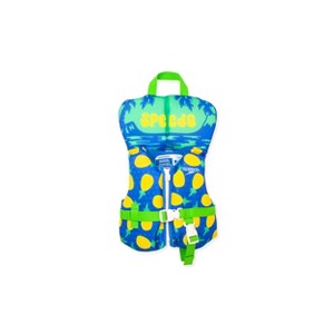 Speedo Infant Life Vest - Green/Blue/Yellow: Zipper & Buckle