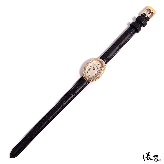 オーバーホール済】カルティエ ミニベニュワール ダイヤベゼル【ベルト