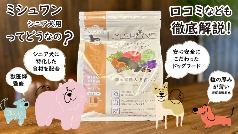 評判良い？MISHONE(ミシュワン)シニア犬用ドッグフードを試した口コミ