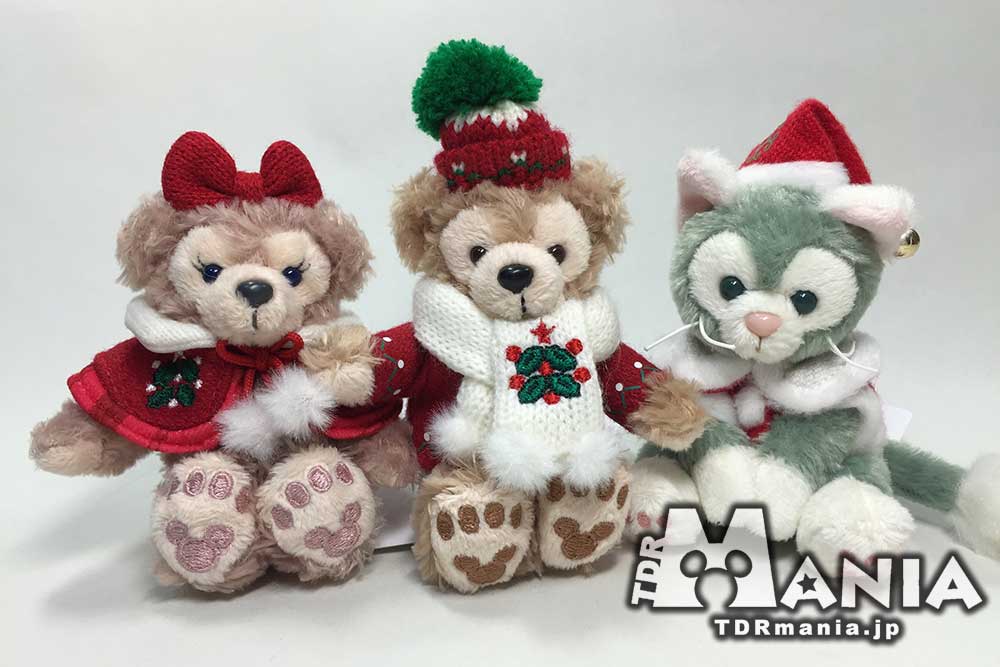 トップ ダッフィとシェリーメイクリスマスぬいぐるみストラップ
