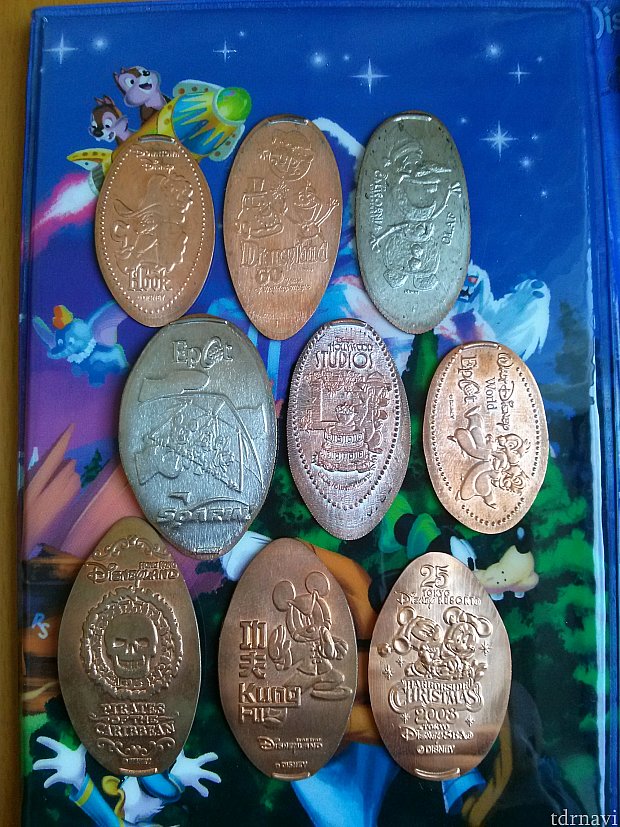 お財布に優しいWDWのスーベニアコイン。大人買い出来ちゃうかも？