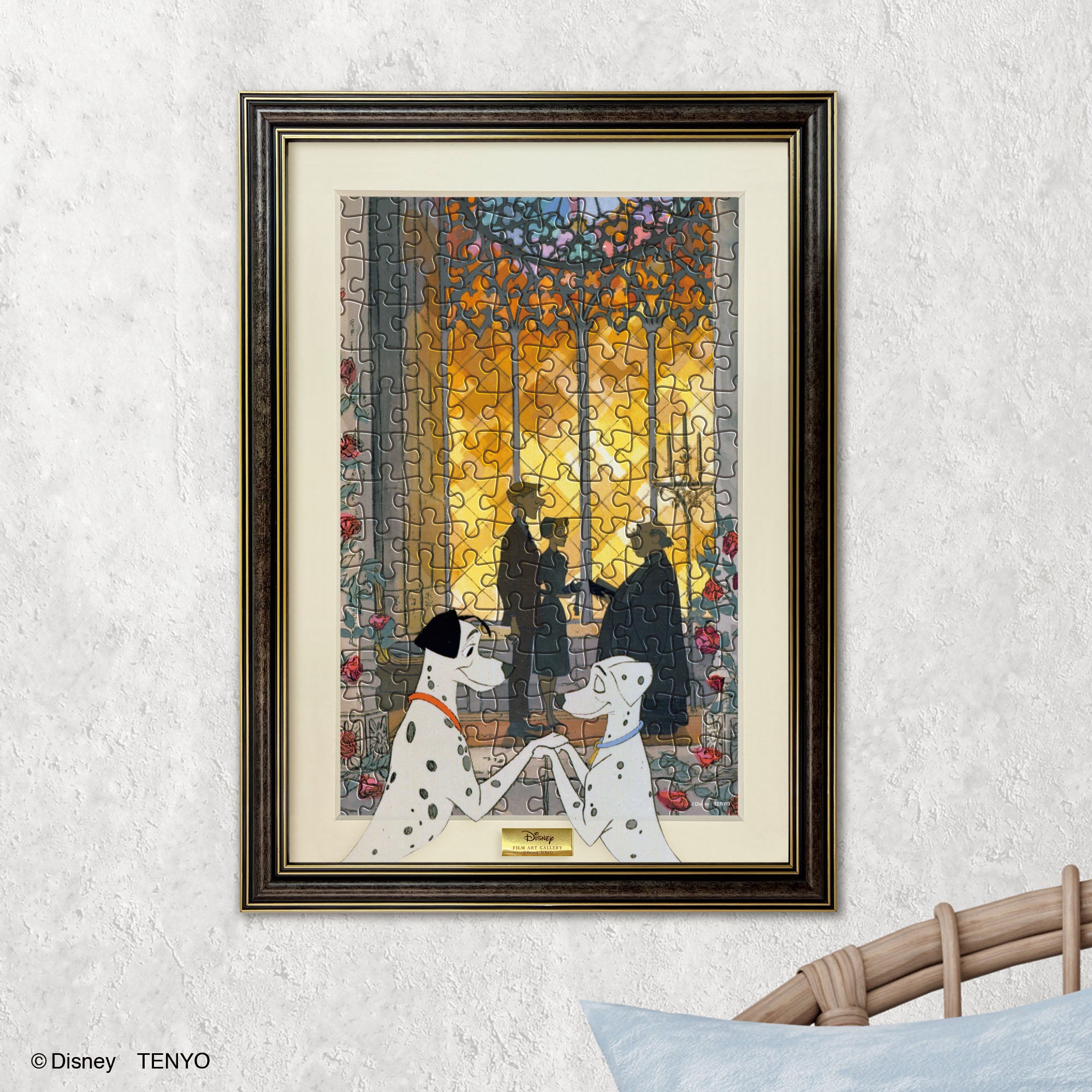 新品☆プルート Pluto 愛犬 油絵風 額縁 絵画 木製 シック☆ディズニー