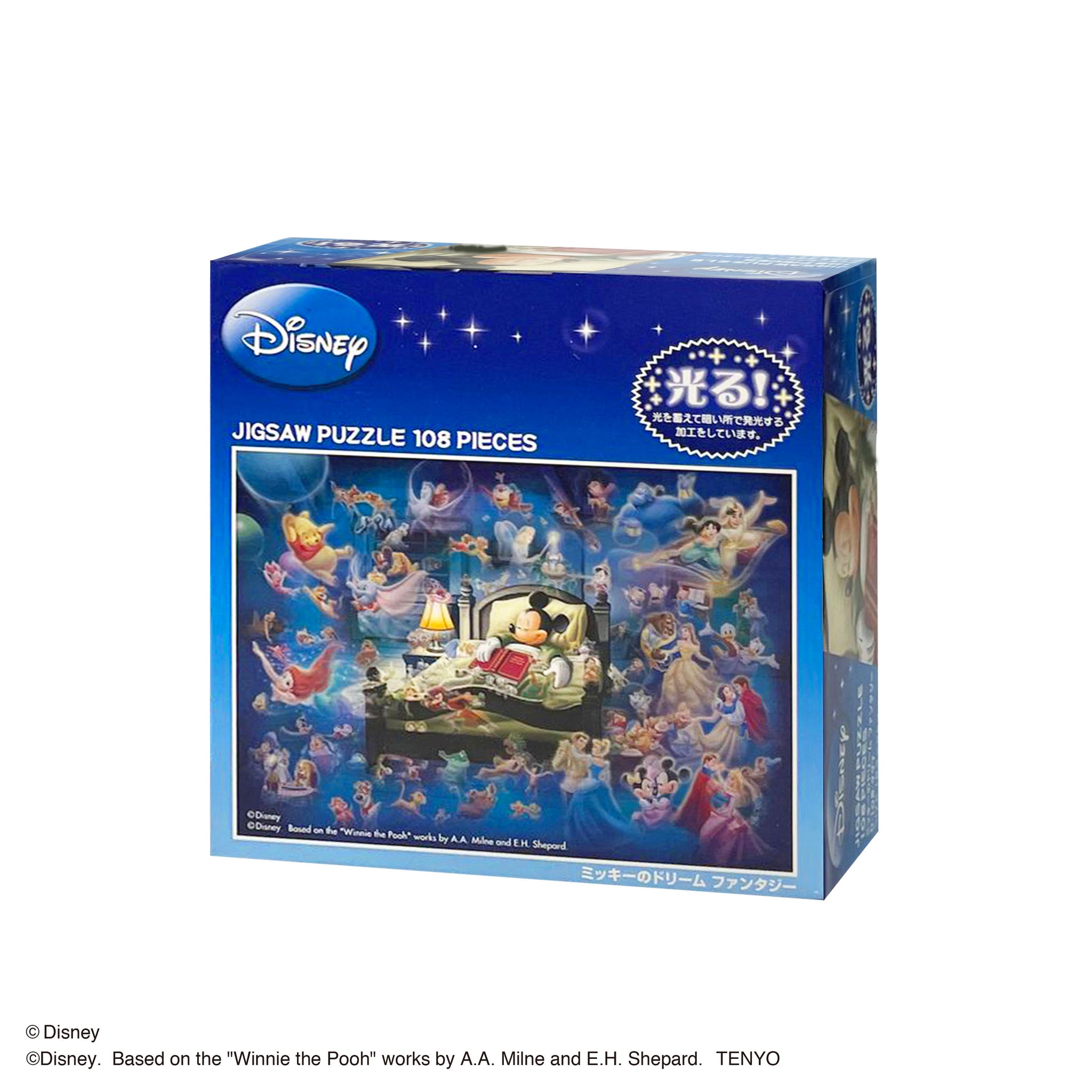 光る ジグソーパズル 108ピース「ミッキーのドリームファンタジー」D