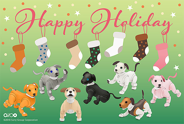 年初めはaiboで決まり！ aiboの「2025年（巳年）年賀状」「ポチ袋」の