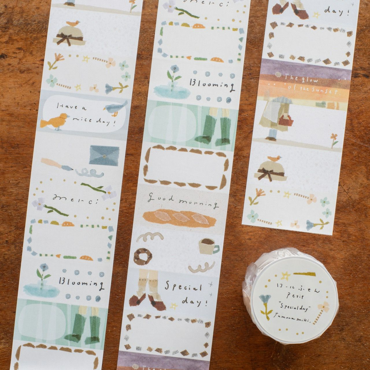 手紙社｜升ノ内朝子・ロールふせんpetit「A day with a white goat