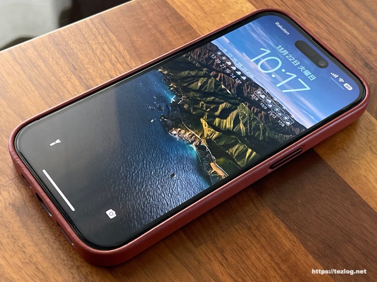 iPhone 14 Pro Maxレザーケース 【アンバー】