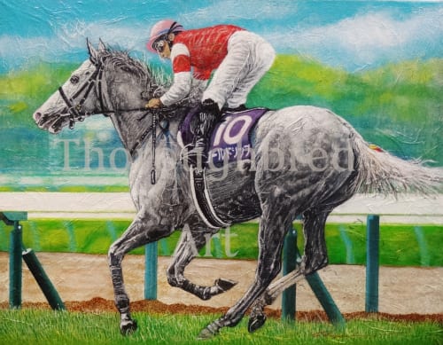 上鈴木正一 油彩画 A4『ワールドクリーク』くーたろう様のオーダー作品