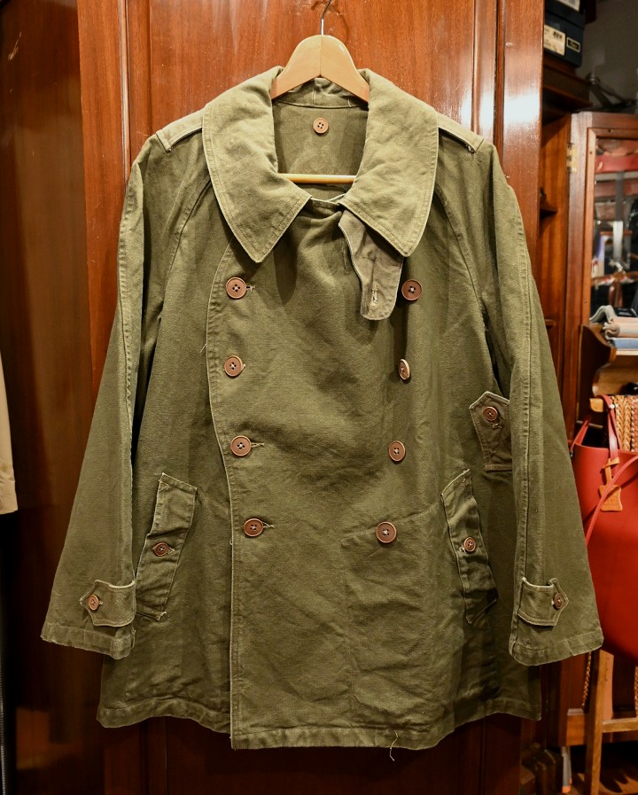 40s (VTG/USED) フランス軍 M-38 モーターサイクルコート ウッドボタン