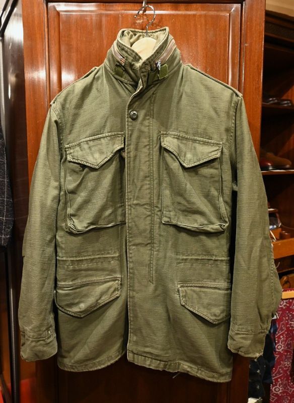 60-70s VTG/USED) M65 Field Jacket アルミジップ コットン100%サテン