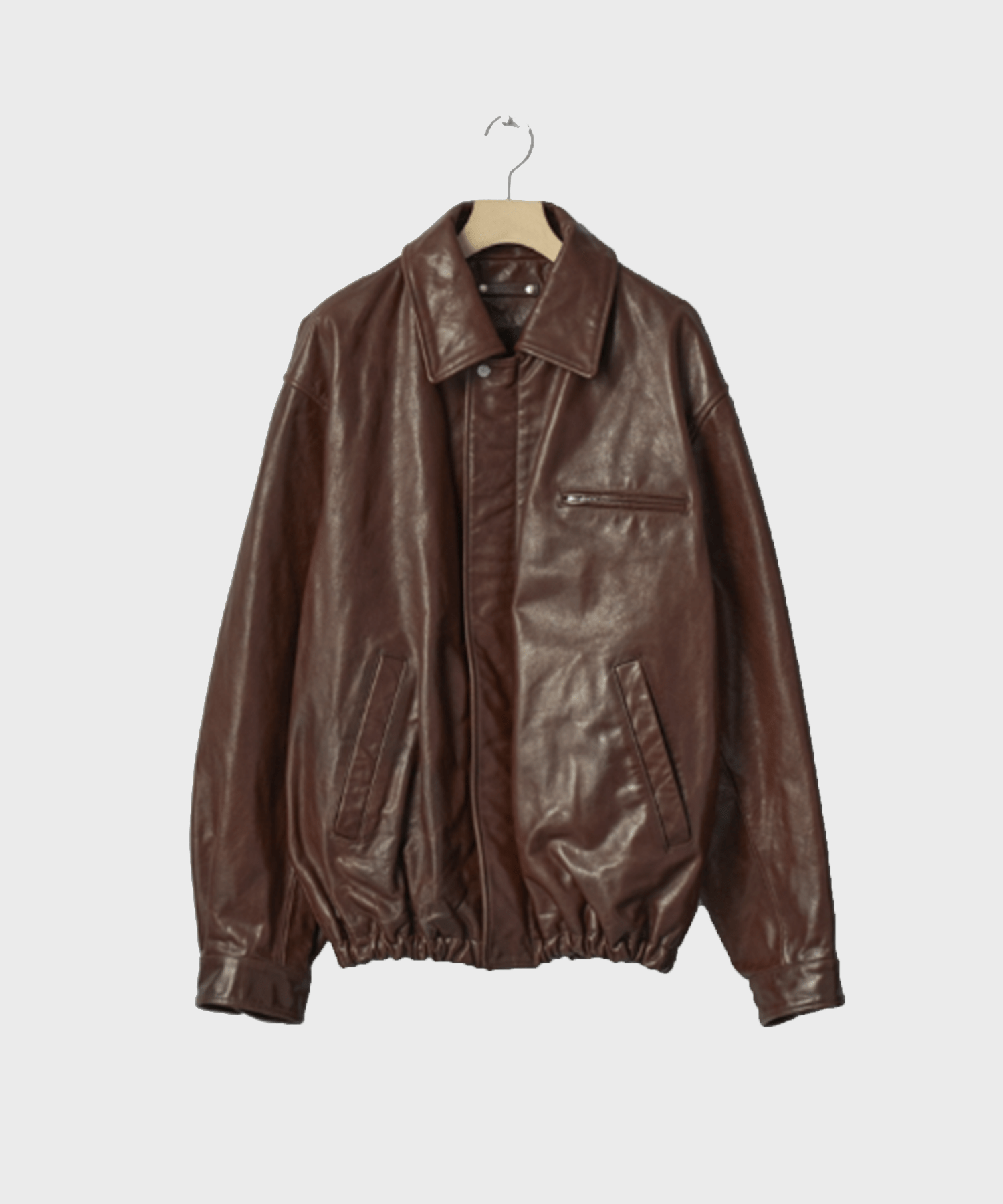 COW LEATHER VINTAGE ZIP JACKET | SSSTEIN