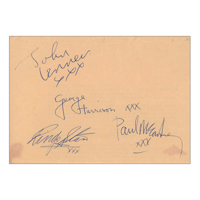 ビートルズ ジョージ・ハリスン直筆サイン入り リトグラフ 保存額装