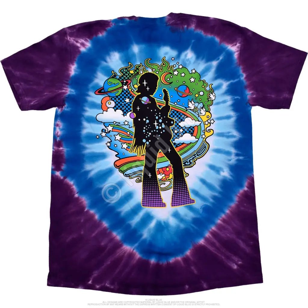 Jimi Hendrix Tie-Dye T-Shirt | Liquid Blue Official Vintage Tee
