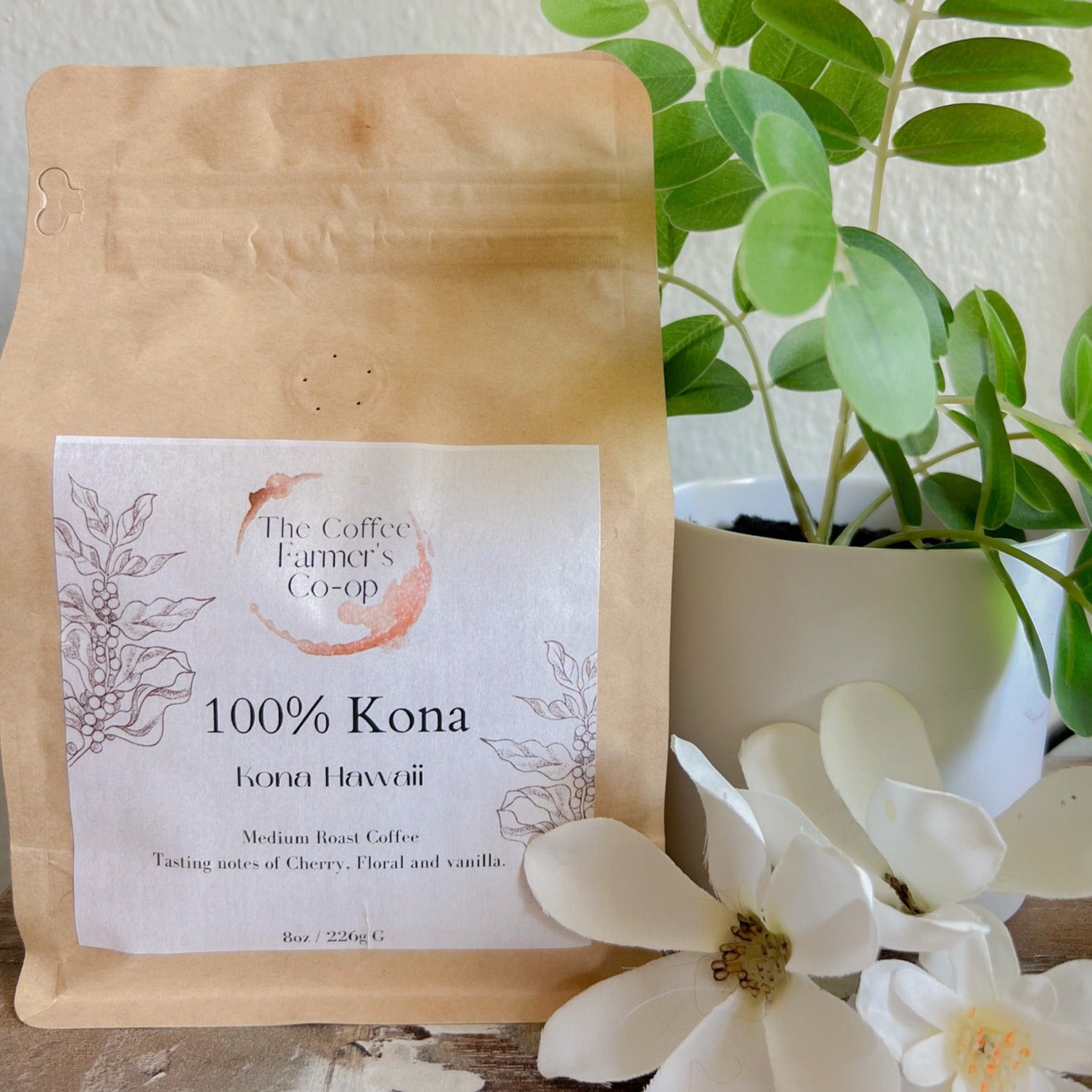 100% Kona Pure - Whole Bean Kona Coffee – The Coffee Farmer's Co-op