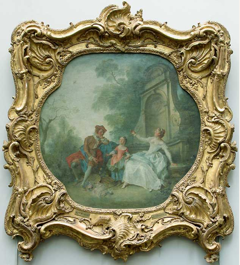 French l rocaille photo frame. 【公式通販】