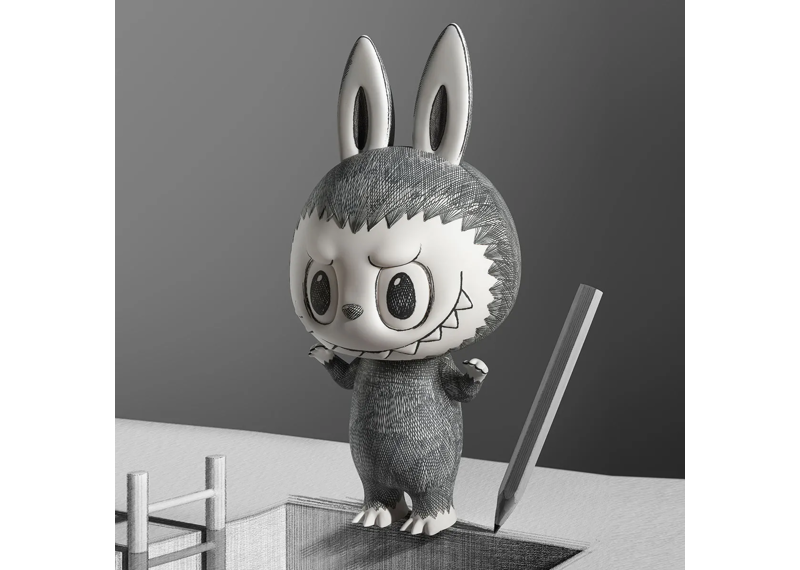 Pop Mart MEGA LABUBU 400% Sketch – The Good Kid