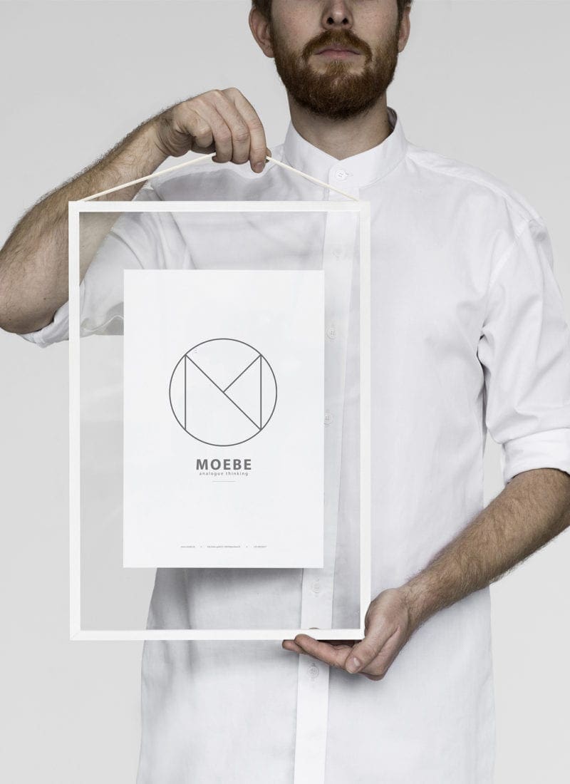 Transparent Moebe Frame in White - THE POSTER CLUB