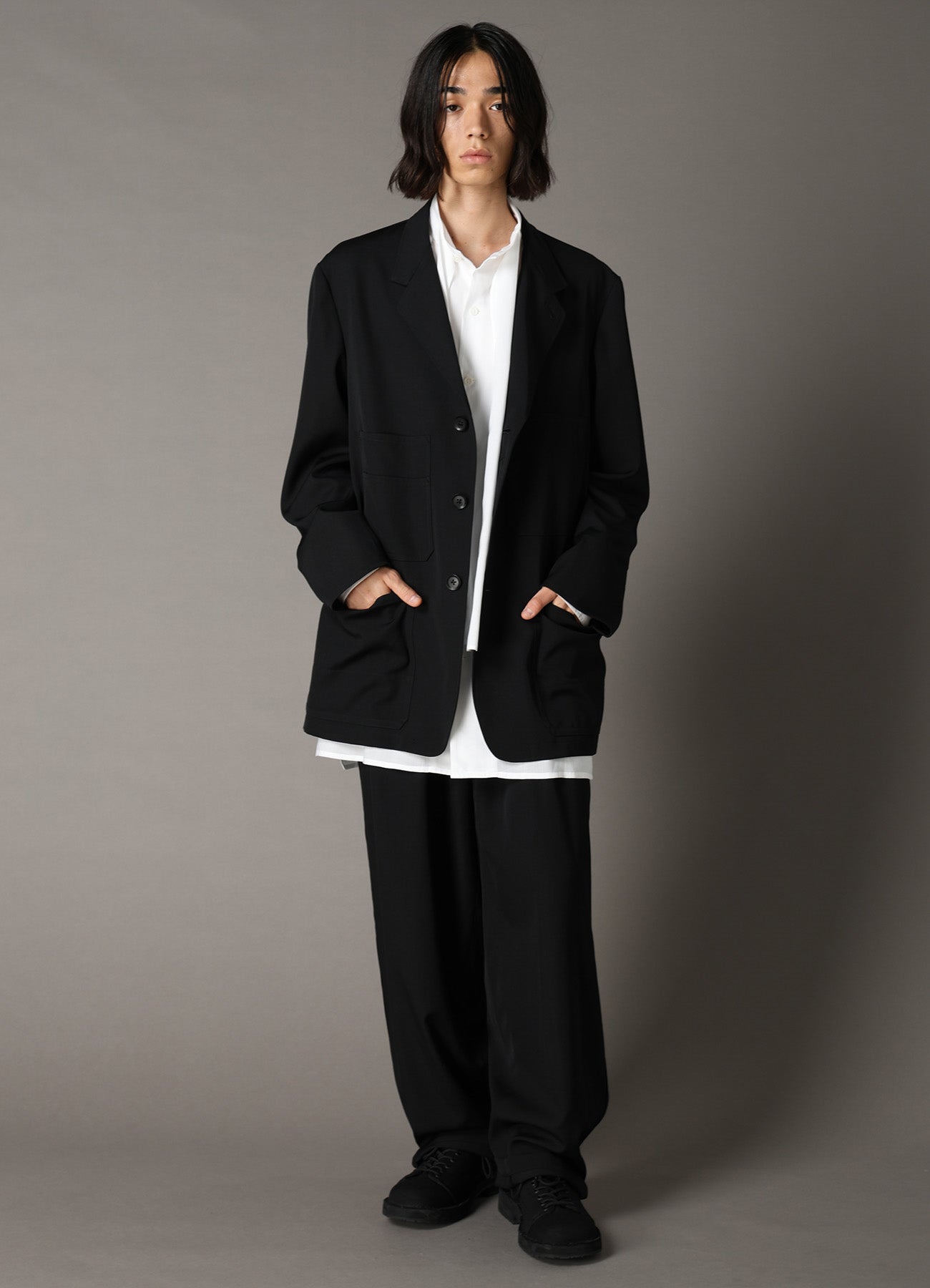 WOOL GABARDINE COVERALL JACKET – THE SHOP YOHJI YAMAMOTO