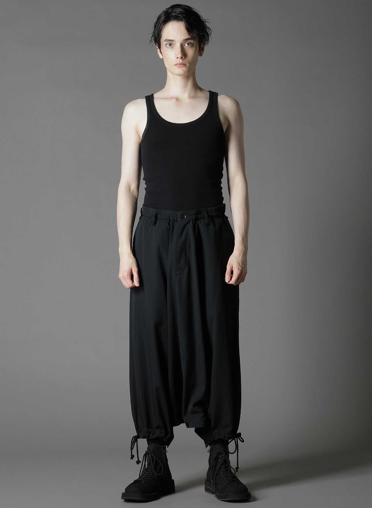 WOOL GABARDINE INSEAM BUTTON SAROUEL PANTS – THE SHOP YOHJI YAMAMOTO