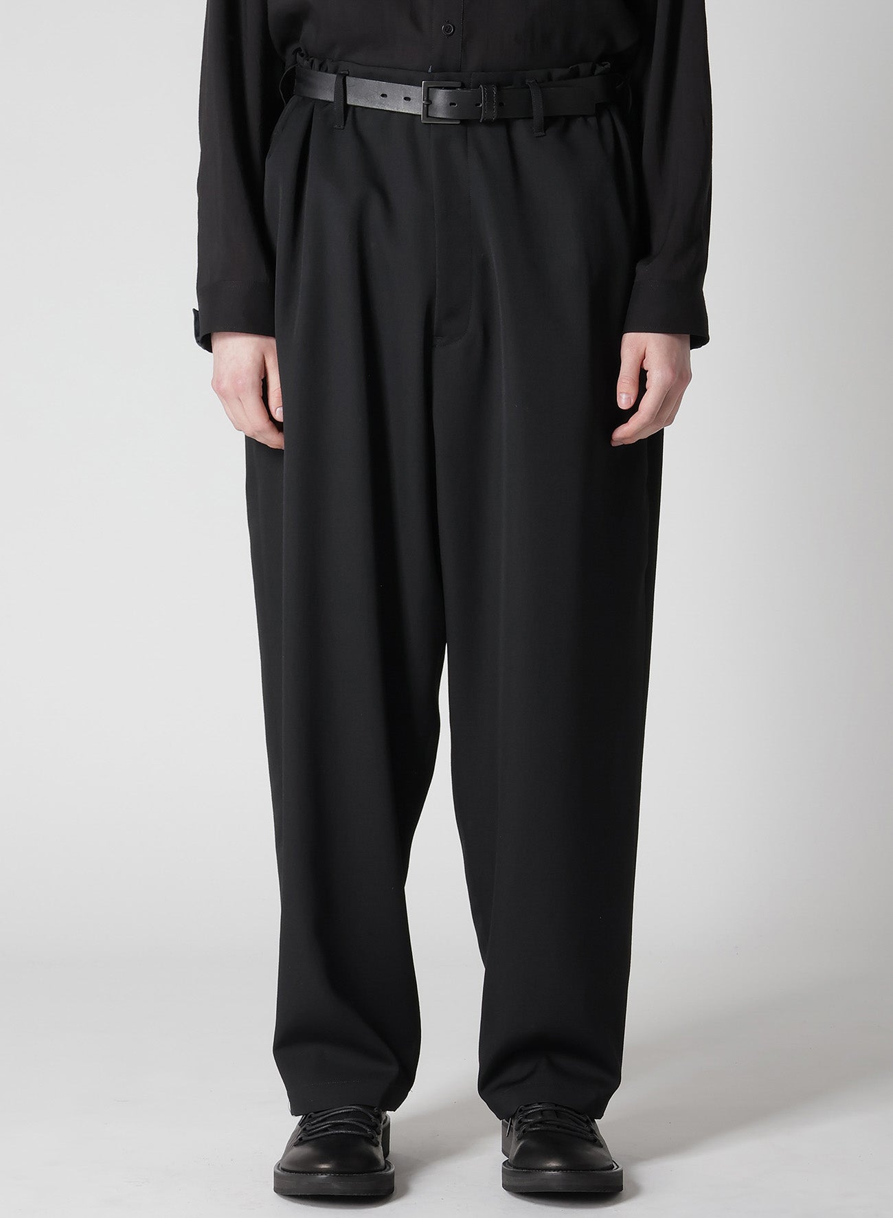 WOOL GABARDINE SIDE TUCK PANTS – THE SHOP YOHJI YAMAMOTO