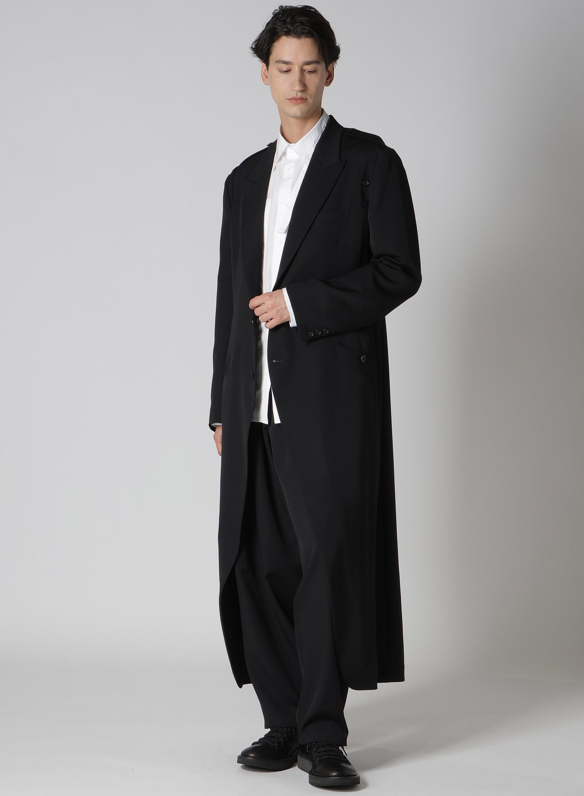 WOOL GABARDINE TUCK TAB PANTS – THE SHOP YOHJI YAMAMOTO
