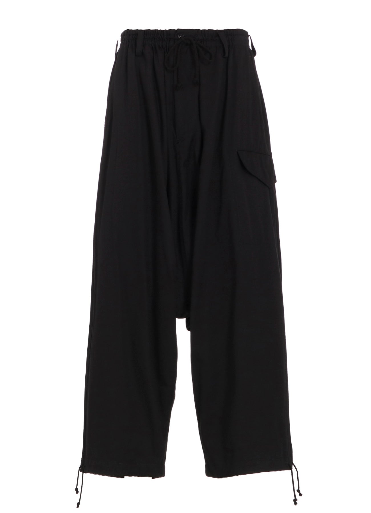 COTTON TWILL WIDE SAROUEL PANTS – THE SHOP YOHJI YAMAMOTO