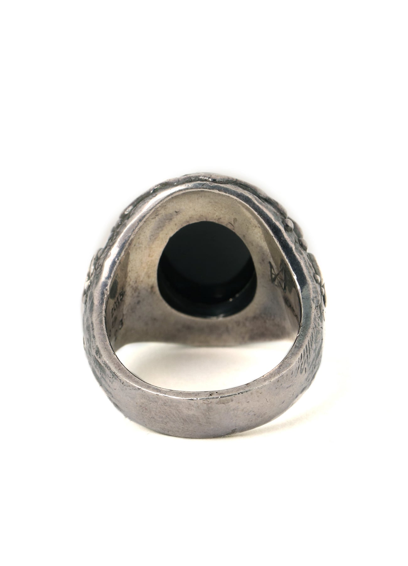 SILVER 950 GOTHIC OVAL RING(13号 Black): GOTHIC YOHJI YAMAMOTO