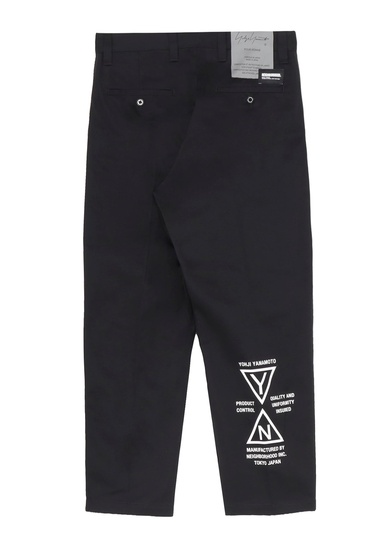 YOHJI YAMAMOTO × NH TUCK WORK PANTS(S Black): Yohji Yamamoto POUR