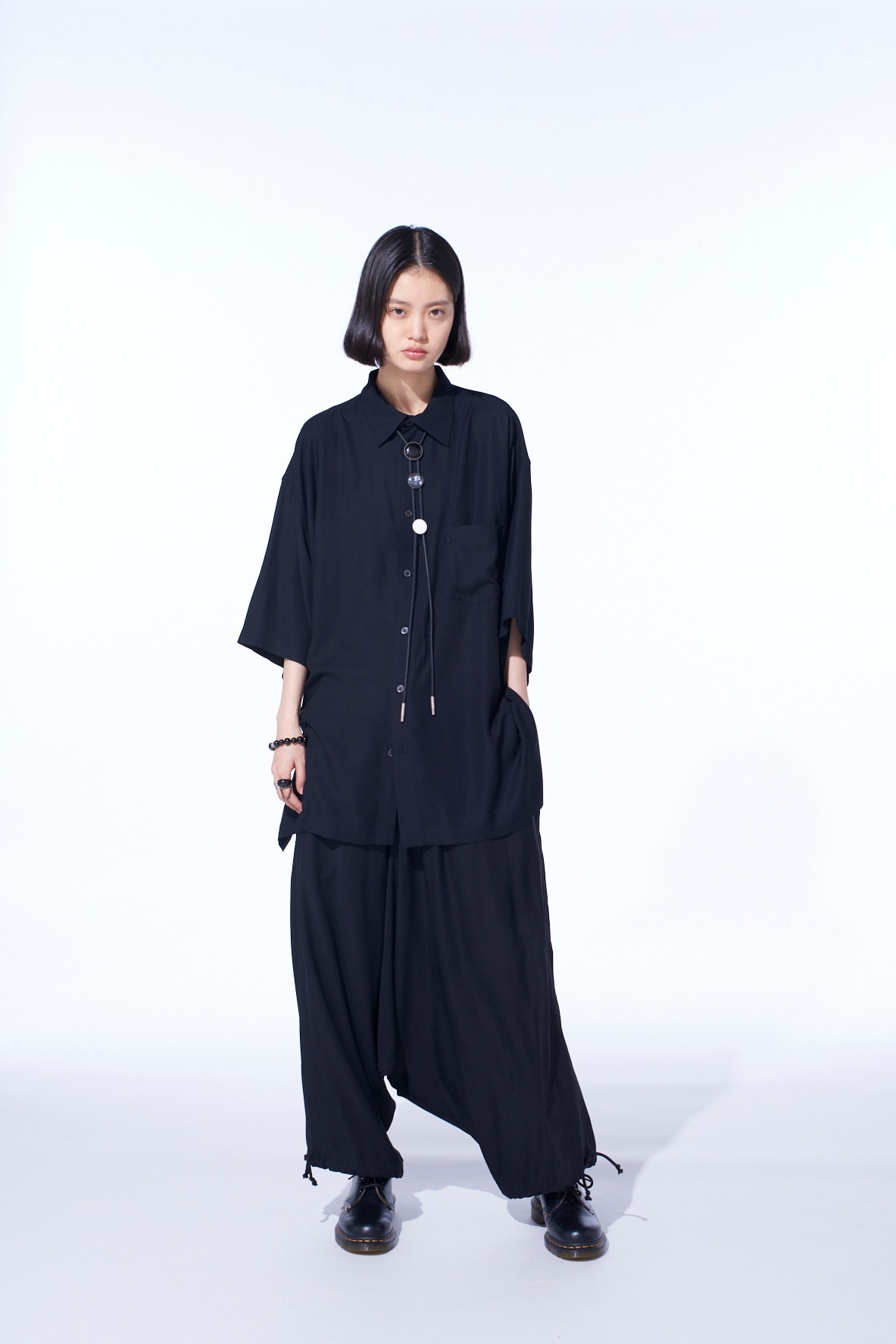 RAYON TWILL BALLOON SAROUEL PANTS(M Black): S'YTE｜THE SHOP YOHJI
