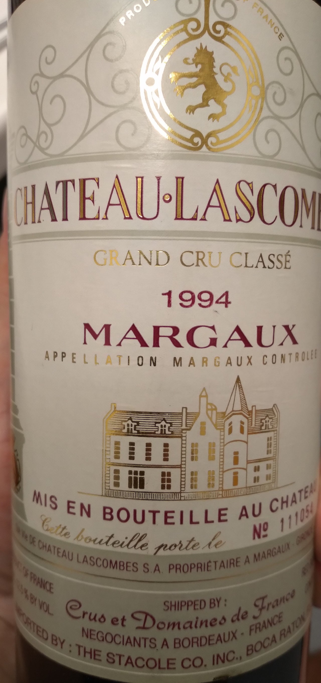 Château Lascombes Margaux (Grand Cru Classé) 1994 – The Simple Wine