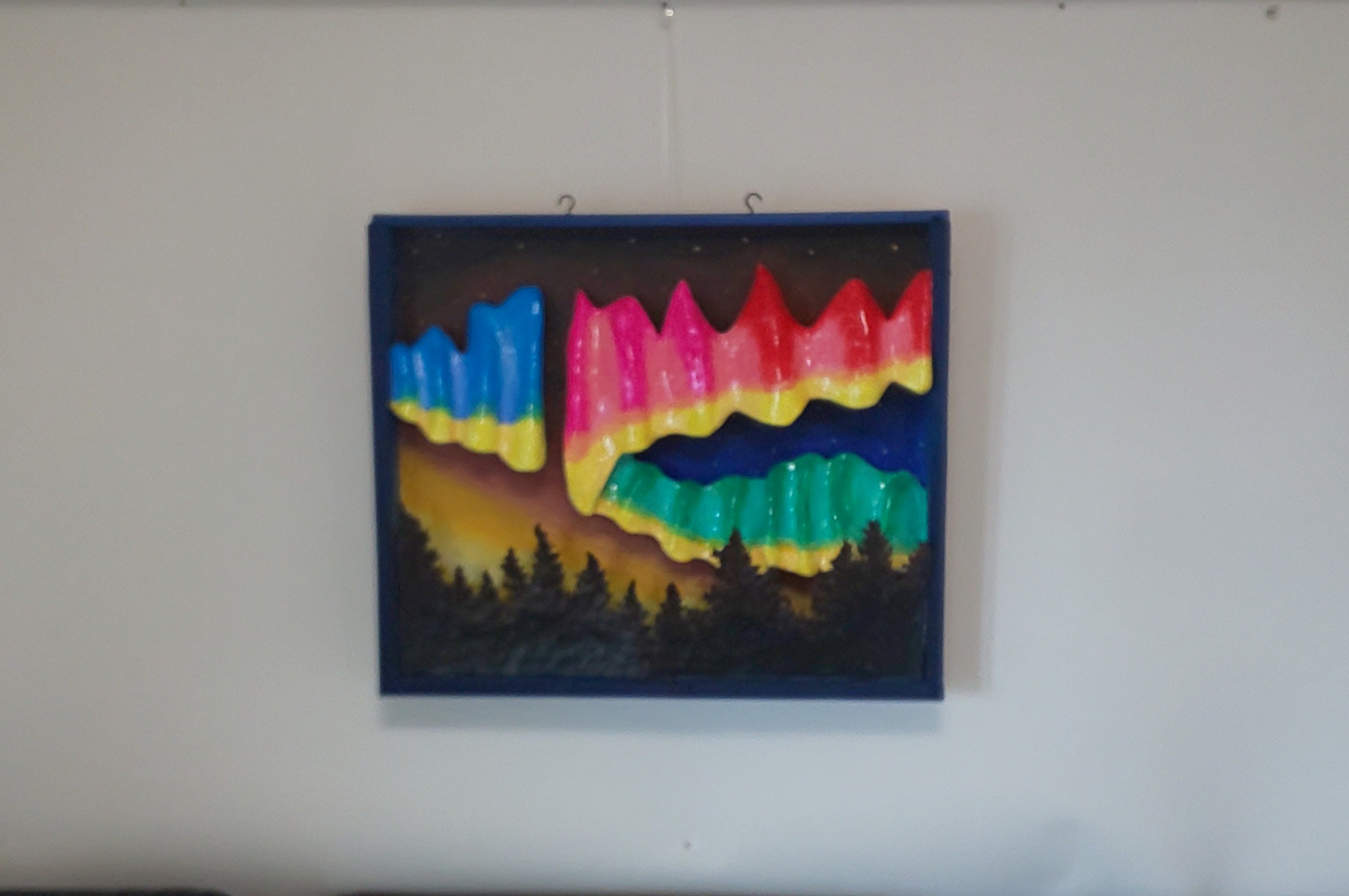 k*☆様 【オーロラの煌めき】アクリル画 F3 風景画 絵画 ♡*)様