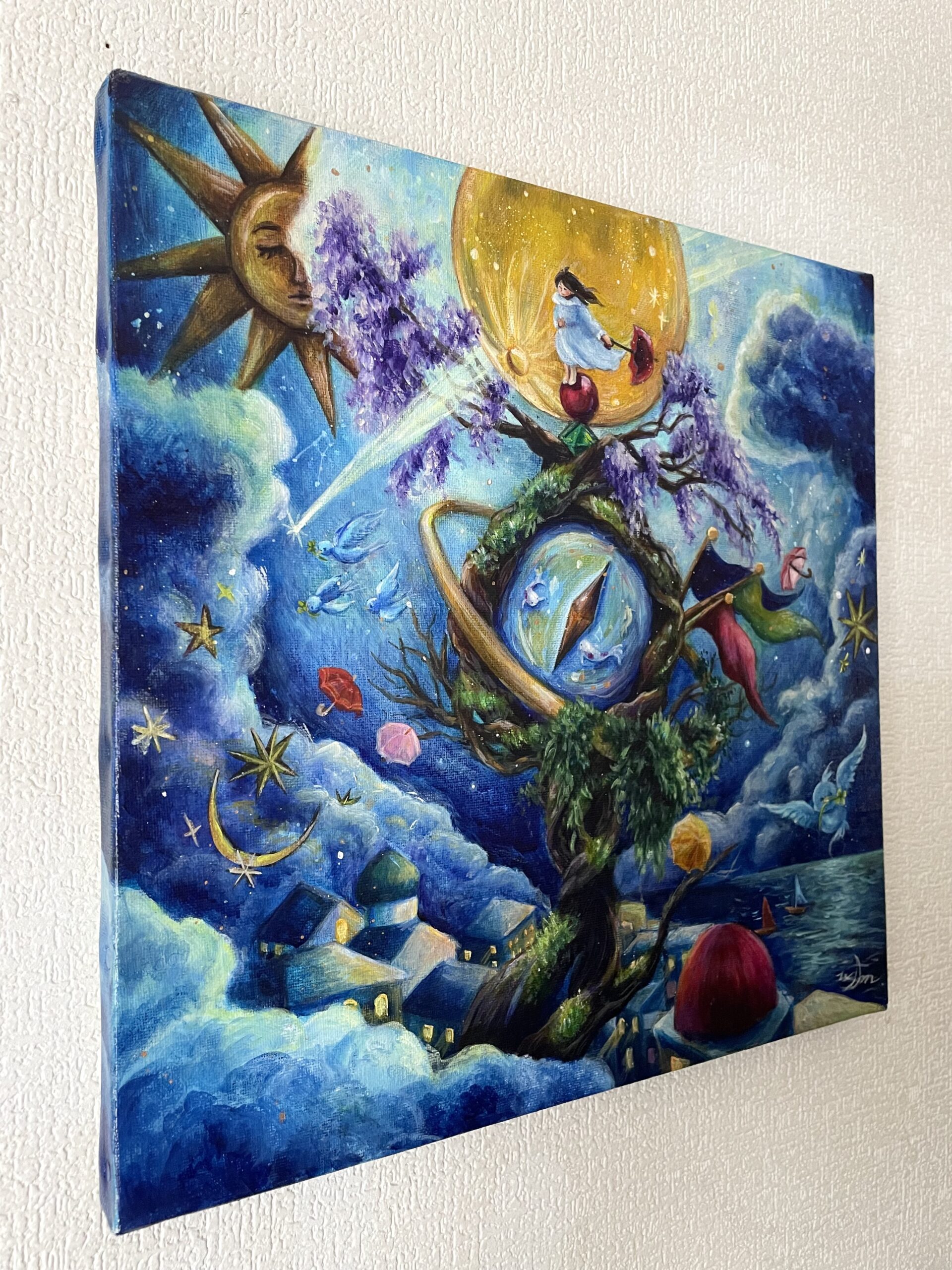 k*☆様 『月を眺めて』アクリル画 SM 風景画 絵画 k*☆様 『月を眺めて