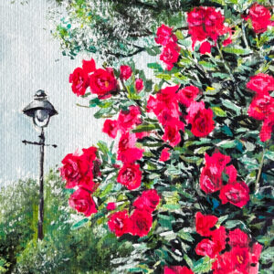 希少・美品】絵画5点セット｜木版画・水彩画・花のコラージュ付き 5月