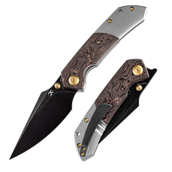 KANSEPT Fenrir Front Flipper/Thumb Stud Knife Shred Carbon Fiber +