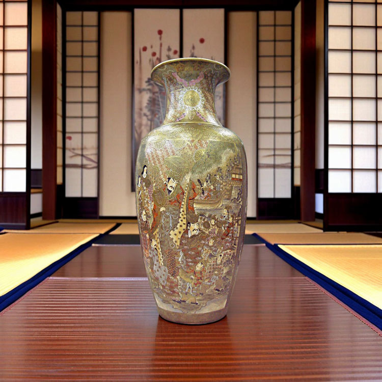 特大 壺 花瓶 骨董 陶器 インテリア アンティーク