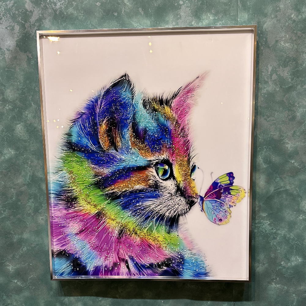 アートフレーム ネコ/イクラです？？ 絵画 クリスタルピクチャー