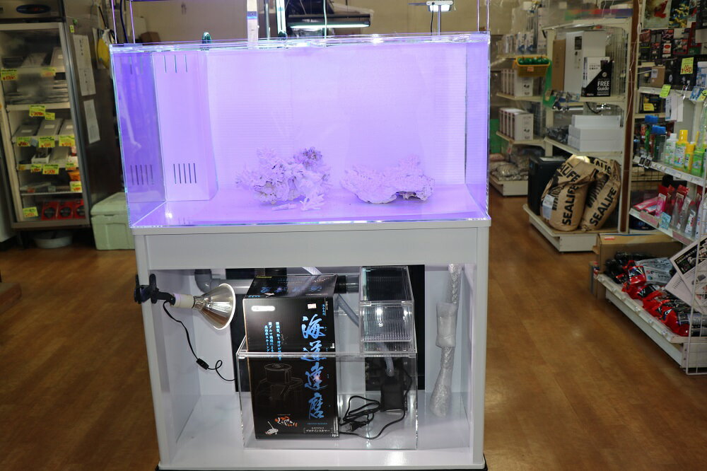 90cm 4面ホワイト オーバーフロー水槽 オファー フルセット 90cm 4面