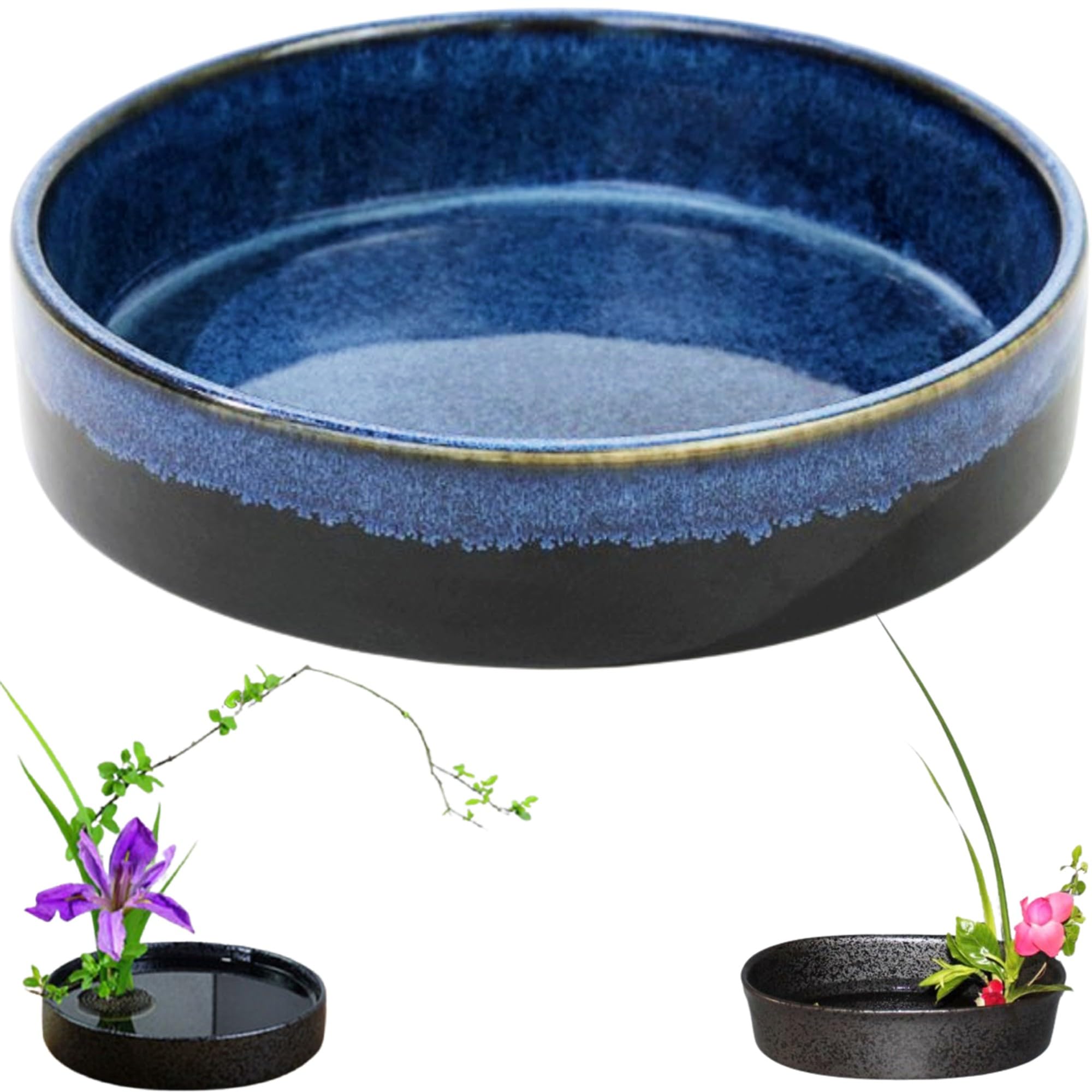 楽天市場】水盤 華道の通販 華道 花道 いけばな 陶器鉢 4.5号鉢 塊根植物