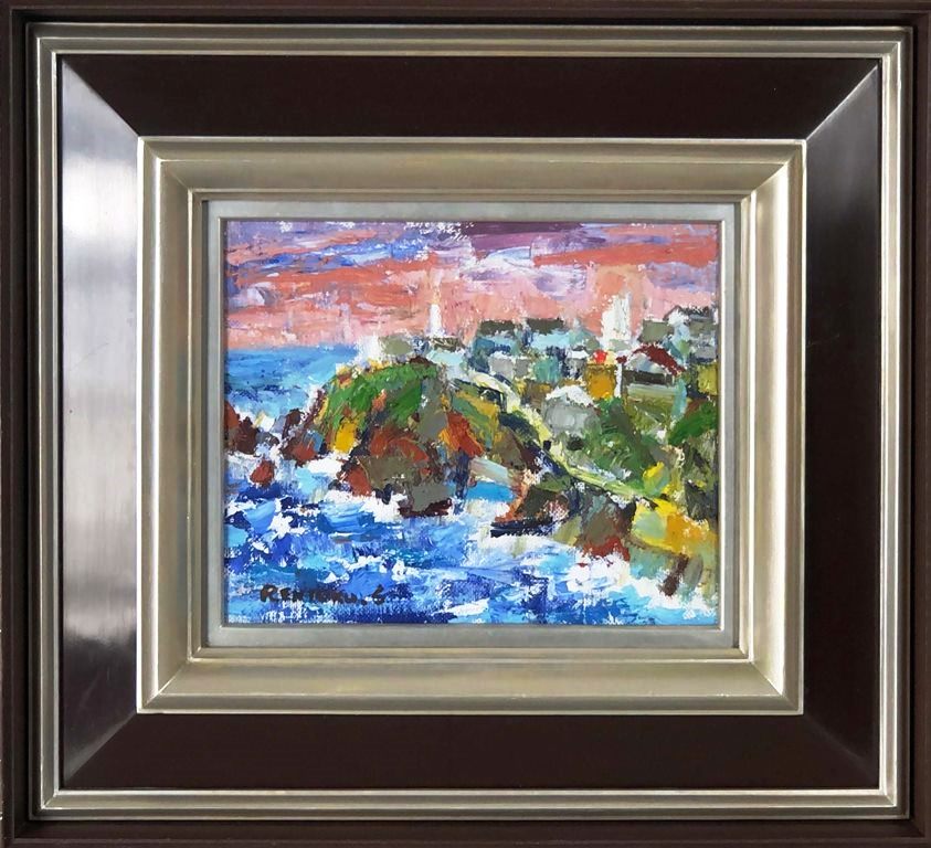 油彩 清水錬徳「川奈にて」F4 油彩 清水錬徳「川奈にて」F4 - メルカリ