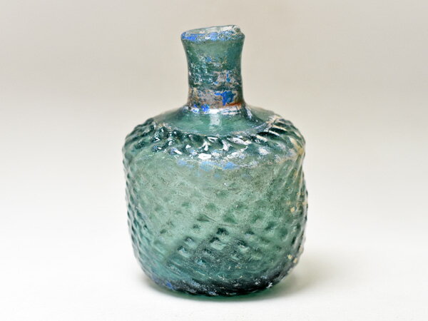 古代 ローマンガラス 取手付小瓶 N R5933 古代 ローマンガラス 取手付