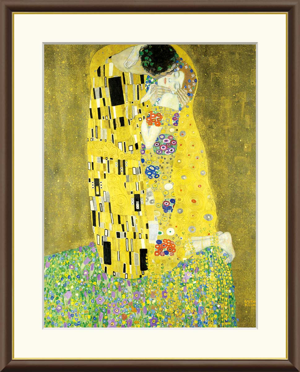 イタリア製 クリムト 接吻 アート 絵画 壁掛け インテリア 美術品