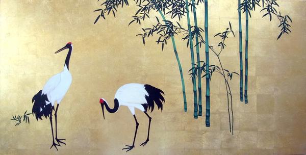 漆絵画「山崎の竹」 漆絵画「山崎の竹」