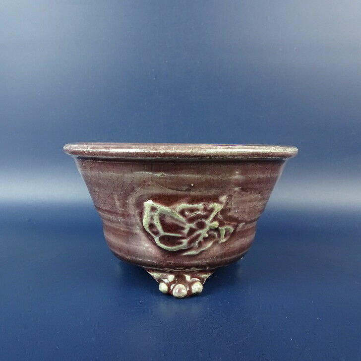 023.【 陶翠窯】 切立丸足付3号盆栽鉢/植木鉢 023.【 陶翠