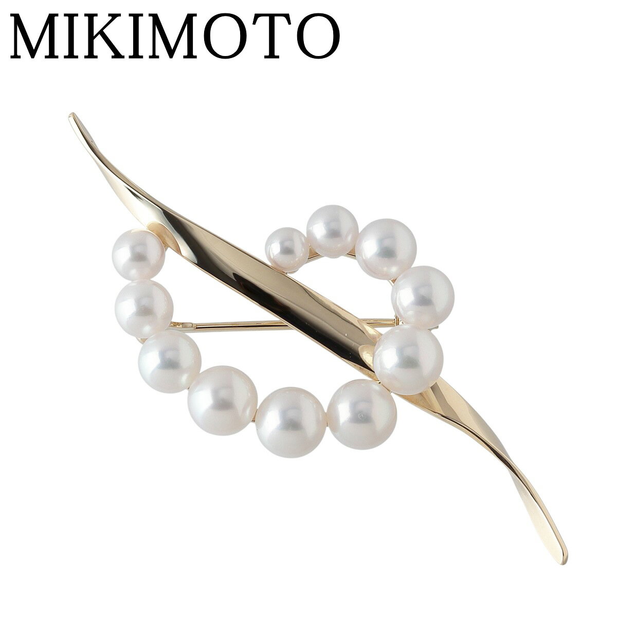 MIKIMOTO パール7珠 ピンブローチ あこや真珠 雪の結晶 未使用品 美品