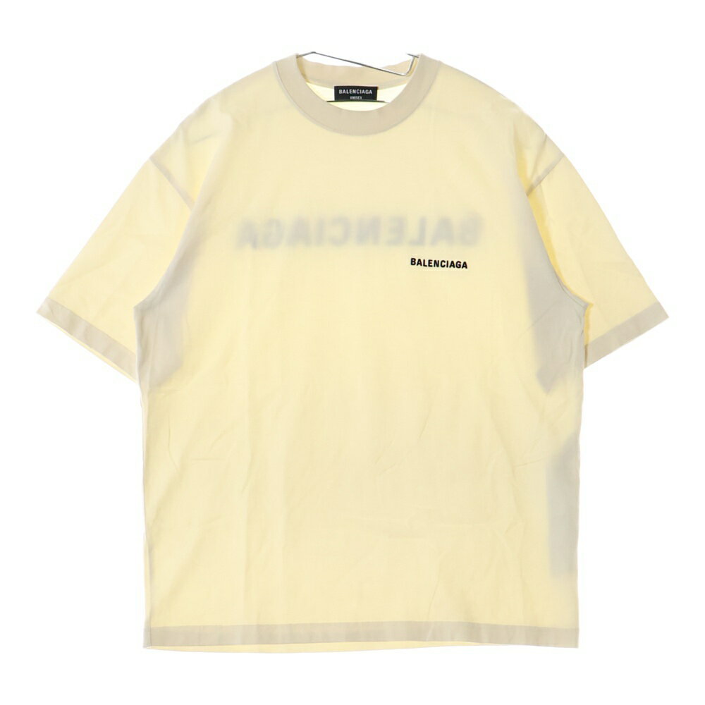 バレンシアガ ベージュ ロゴTシャツ メンズXS 美品 【公式通販】