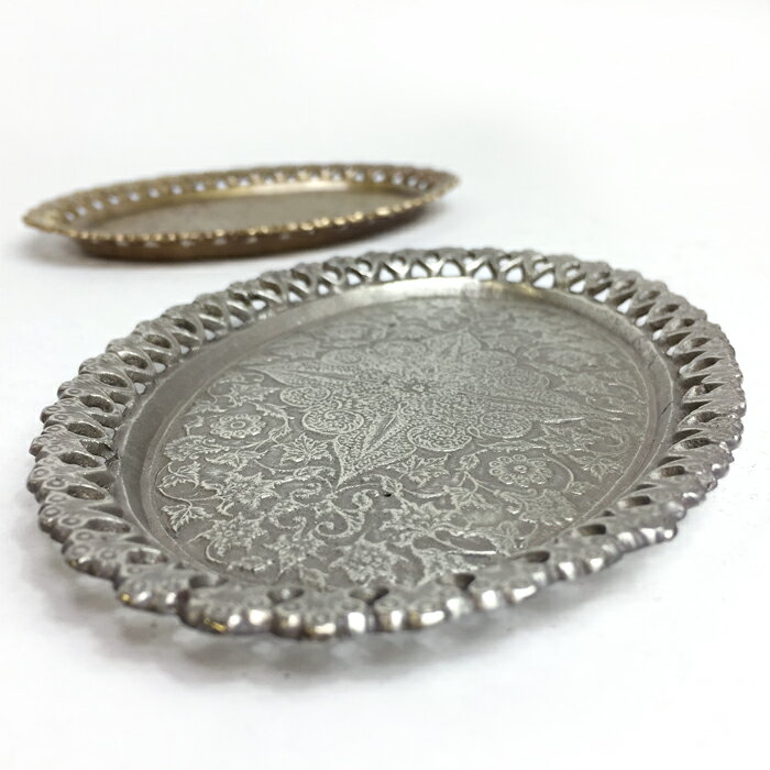 RODD】ギャラリートレー オーバル型 47cm 【シルバープレート】 大盤