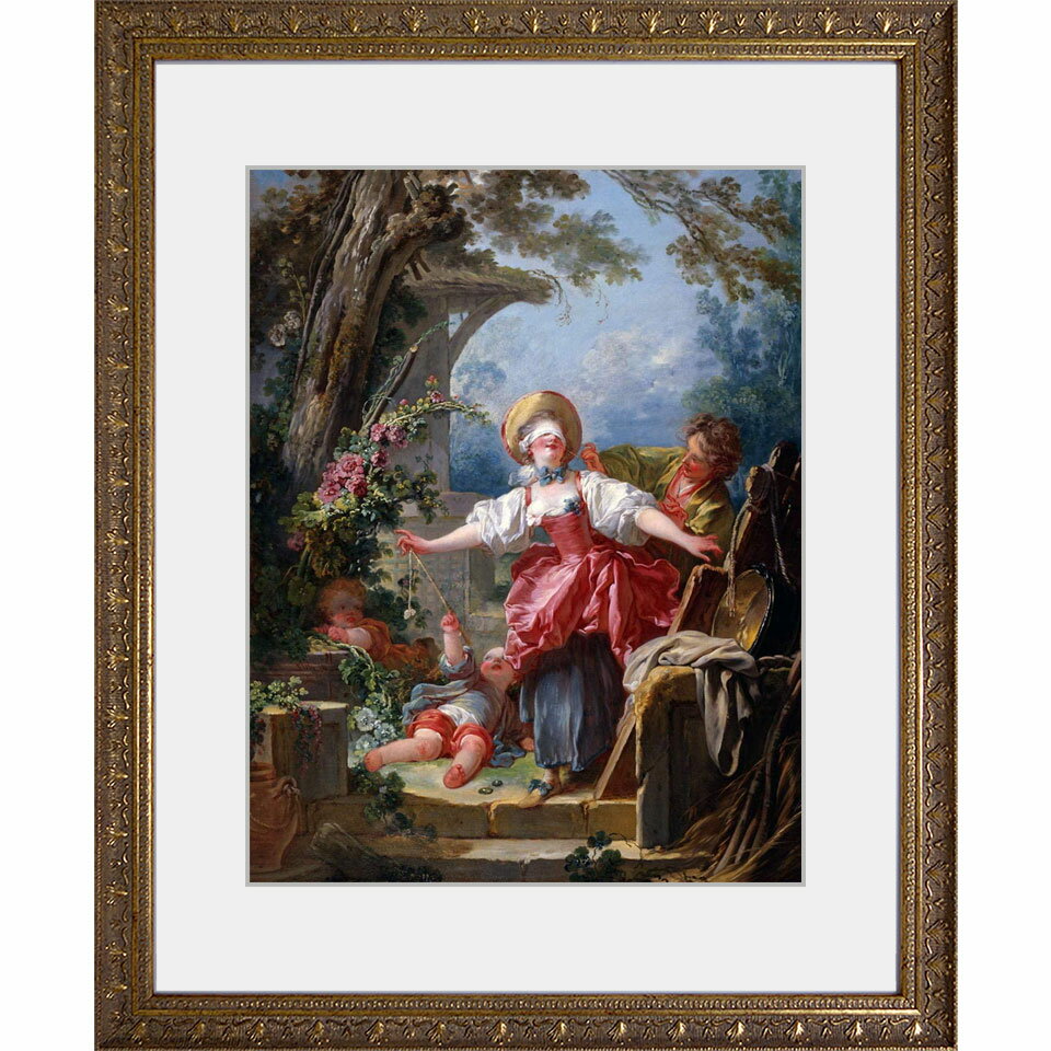 絵画 油絵粘土細工ロココ調