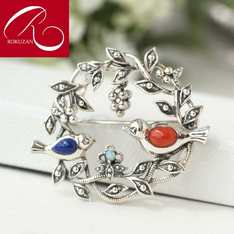 楽天市場】鳥（種類（宝石）珊瑚）（ブローチ｜レディースジュエリー