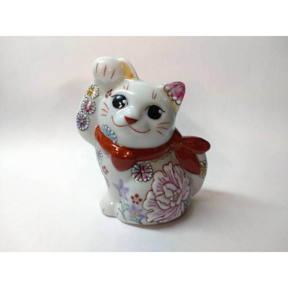 花柄の陶器製招き猫 作家作品 花柄の陶器製招き猫 作家作品 Amazon.co